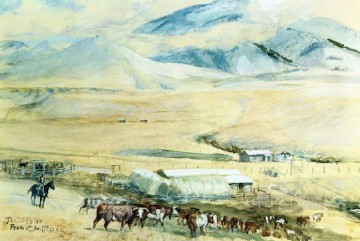 Impresionismo Painting - el perezoso vaquero de Indiana Charles Marion Russell de 1905